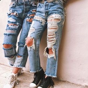LF CARMAR boyfriend jeans extreme distressed